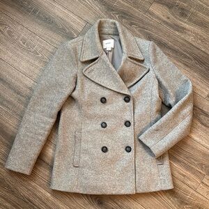 Gray Double-Breasted Women's Coat